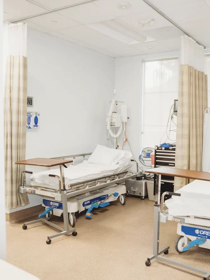 A pre-operative bay at Mafi Surgery Center in Fresno