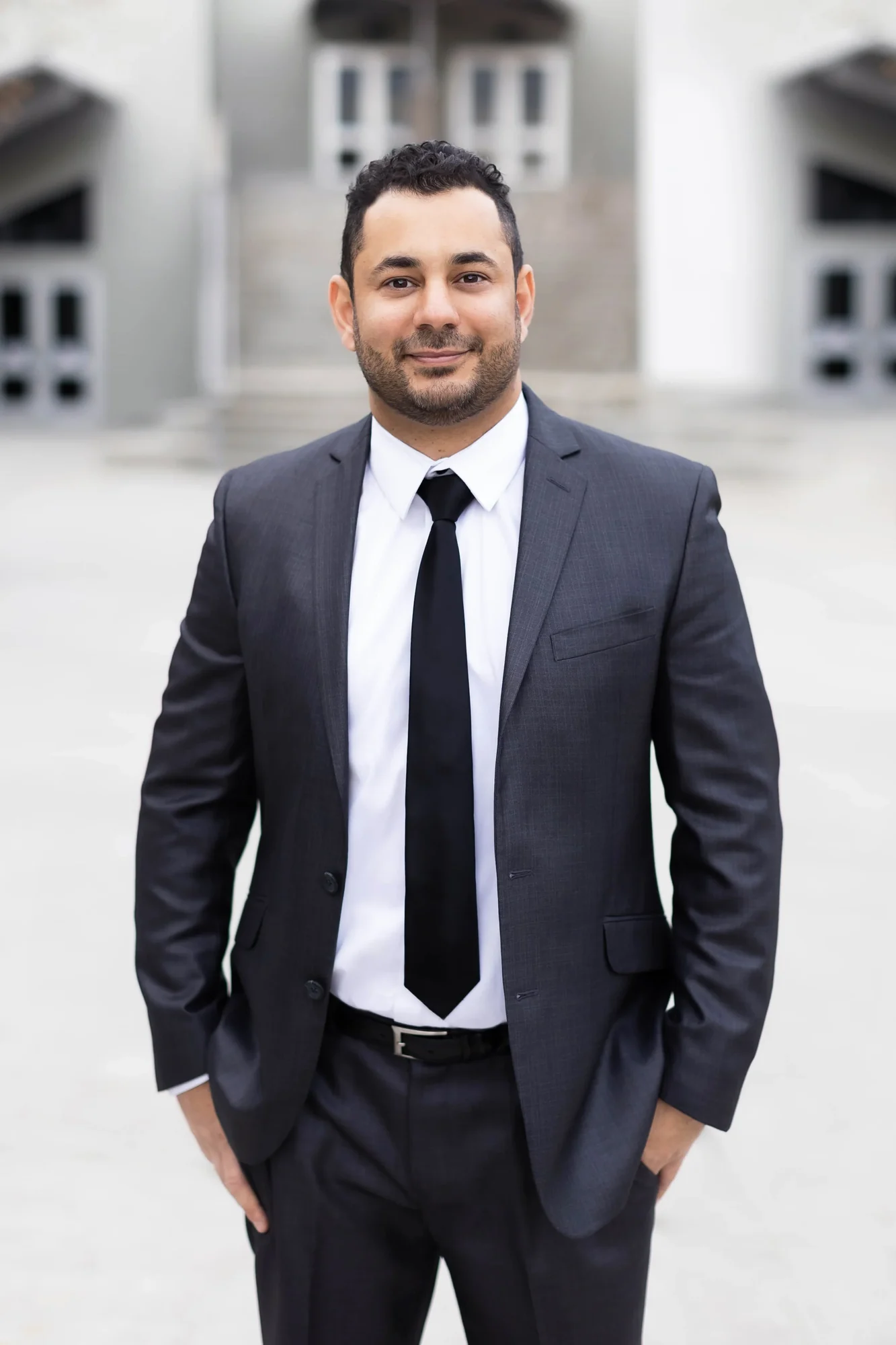 Dr. Parham Mafi photographed outside the practice in Fresno