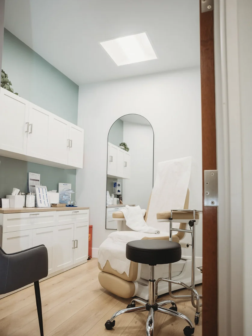 A private patient room at Mafi Surgery Center in Fresno