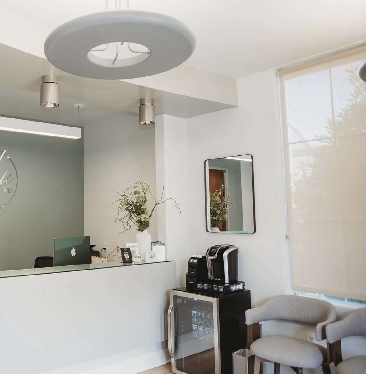 The waiting area at Mafi Plastic Surgery in Fresno