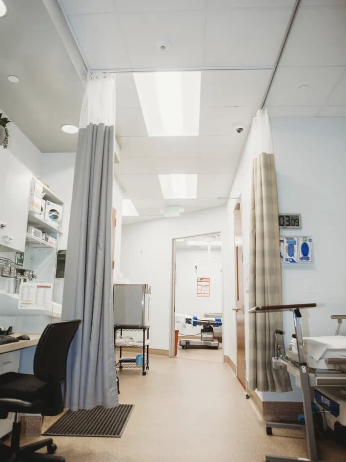 A pre-operative bay at Mafi Surgery Center in Fresno