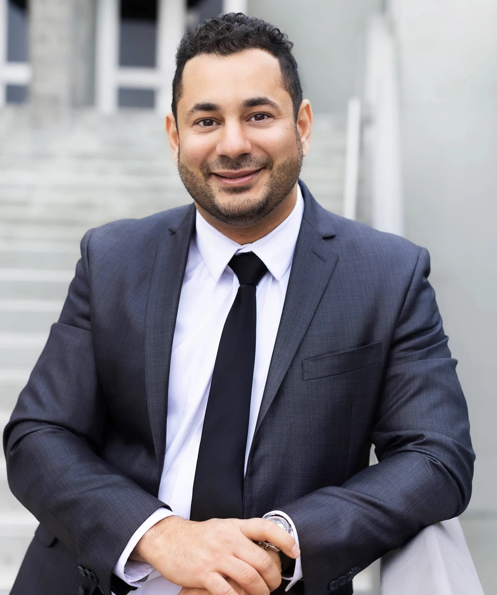 Dr. Parham Mafi photographed outside the practice in Fresno